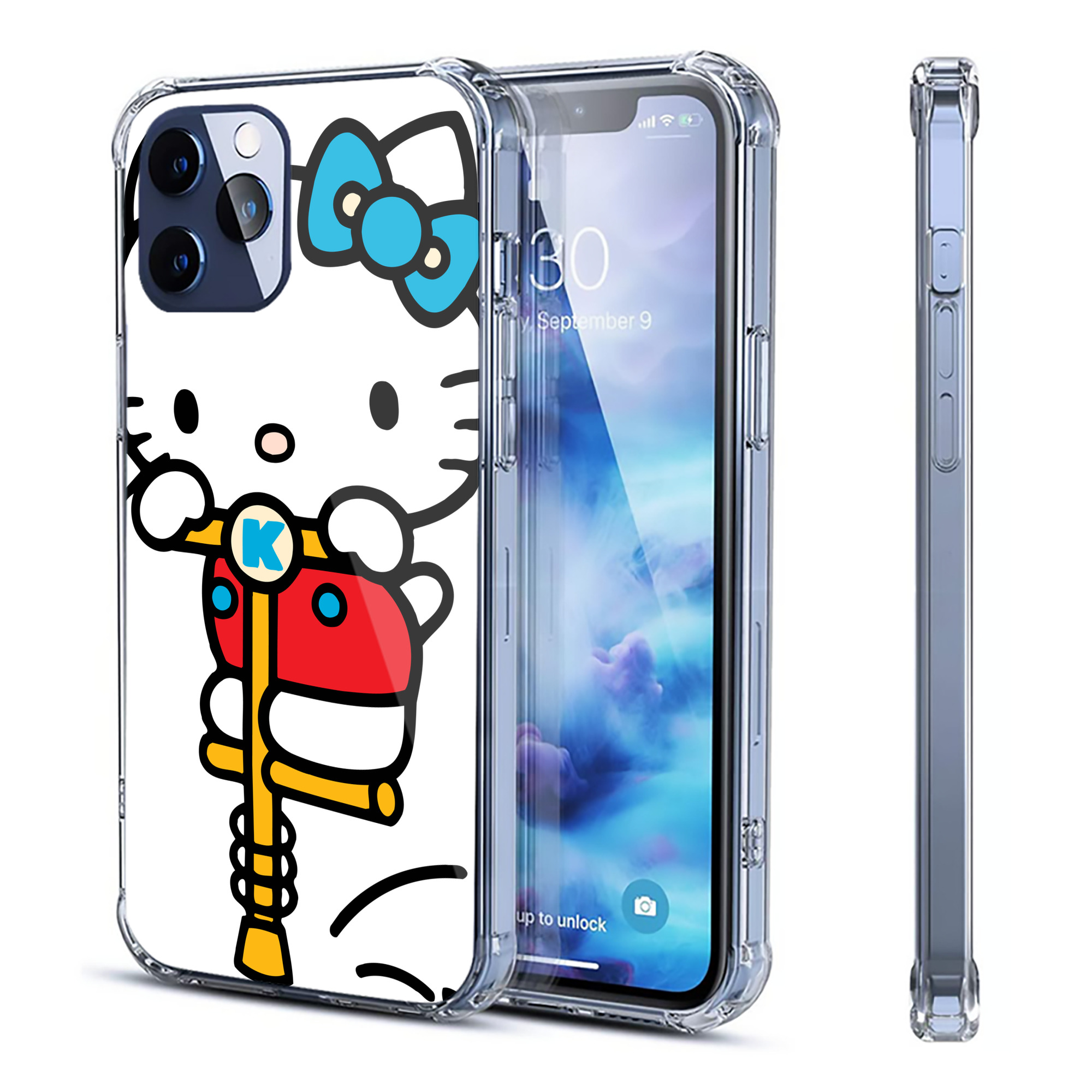 （画像用） Hello Kitty ハローキティ 【iPhone 12シリーズ対応】透明スマホケース（クリアソフトケース）